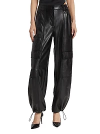 Sofia Vegan Leather Cargo Pants