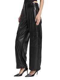 Sofia Vegan Leather Cargo Pants