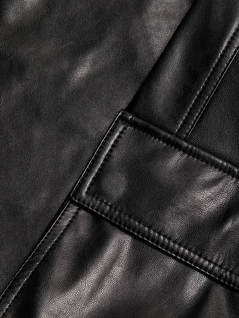 Sofia Vegan Leather Cargo Pants