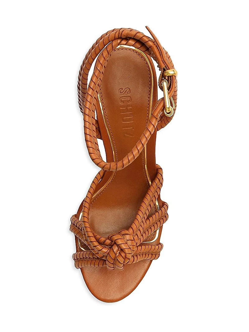 Kathleen 101MM Leather Platform Sandals