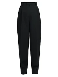 Tailored Wide-Leg Wool Pants