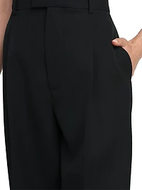 Tailored Wide-Leg Wool Pants