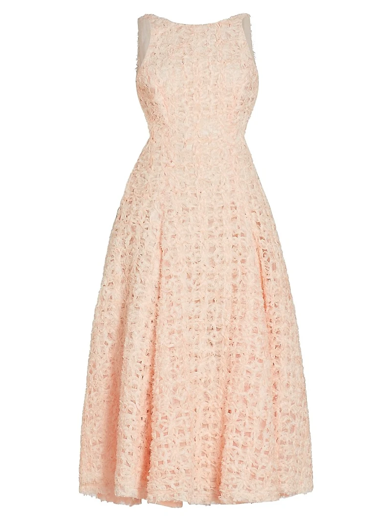 Quintette Textured Backless Midi-Dress