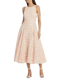 Quintette Textured Backless Midi-Dress