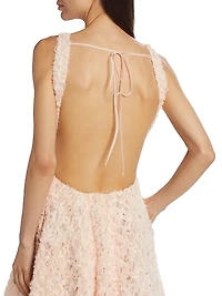 Quintette Textured Backless Midi-Dress