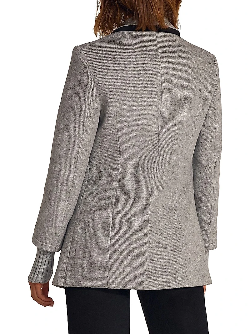 City Rib-Knit Cuff Blazer