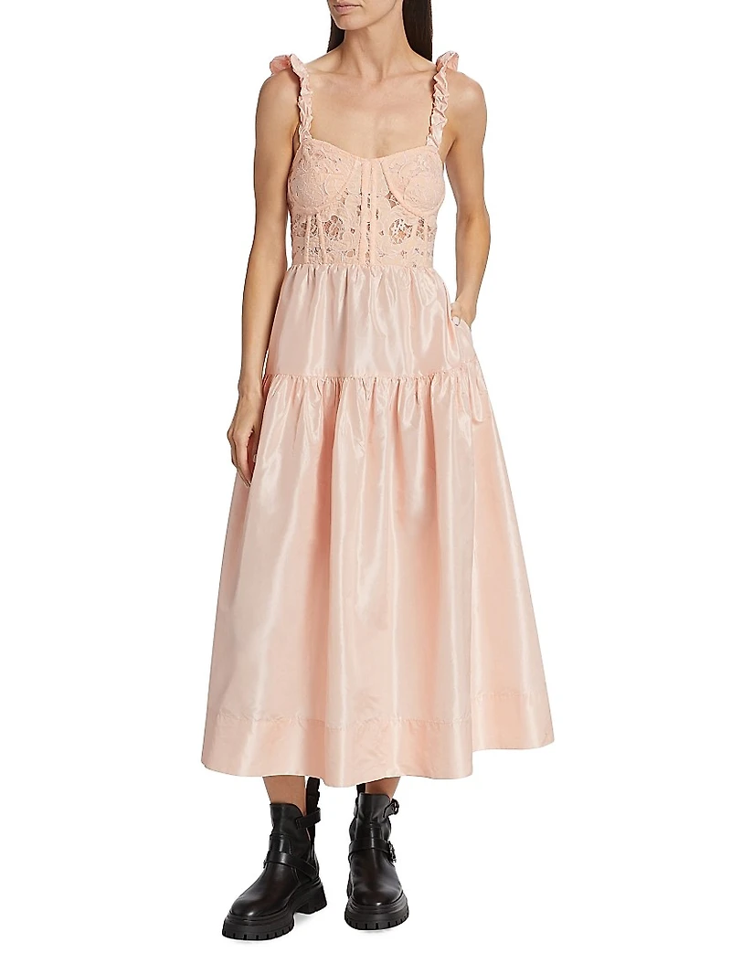 Evita Embroidered Corset Dress