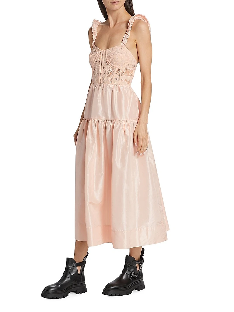 Evita Embroidered Corset Dress