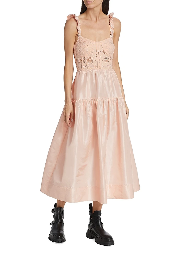 Evita Embroidered Corset Dress