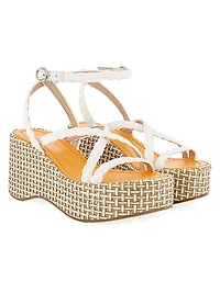 Miranda Flatform 90MM Raffia Sandals