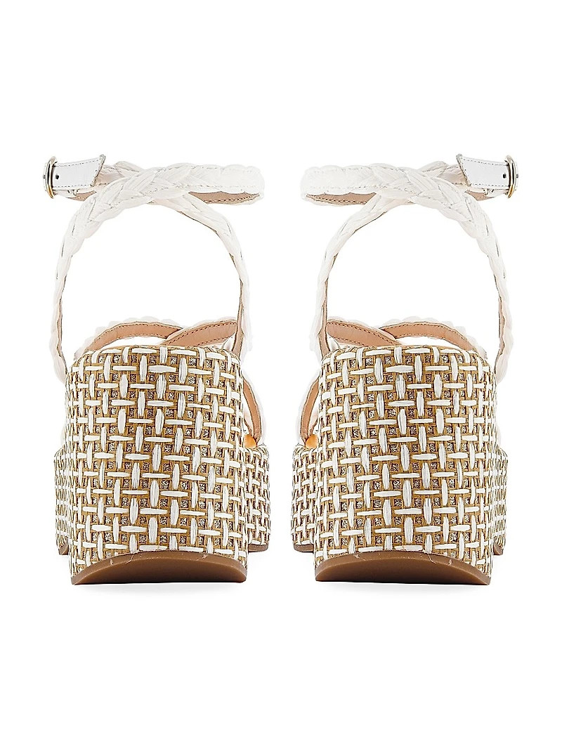 Miranda Flatform 90MM Raffia Sandals