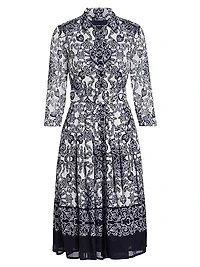 Audrey Cotton Paisley Knee-Length Dress