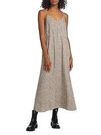 Leopard Print Maxi Slip Dress