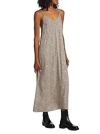 Leopard Print Maxi Slip Dress