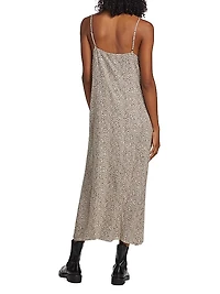 Leopard Print Maxi Slip Dress