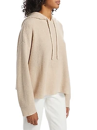 Ribbed Cashmere Fisherman Hoodie