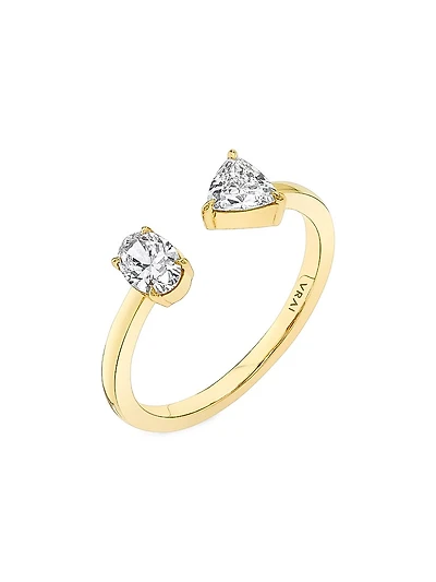 14K Yellow Gold & 0.50 TCW Lab-Grown Diamond Cuff Ring