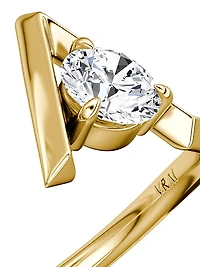 VRAI V 14K Yellow Gold & 0.50 TCW Lab-Grown Diamond Cuff Ring