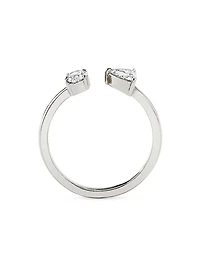 14K White Gold & 0.50 TCW Lab-Grown Diamond Cuff Ring