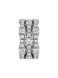 14K White Gold & 4.65 TCW Lab-Grown Diamond Triple-Band Ring