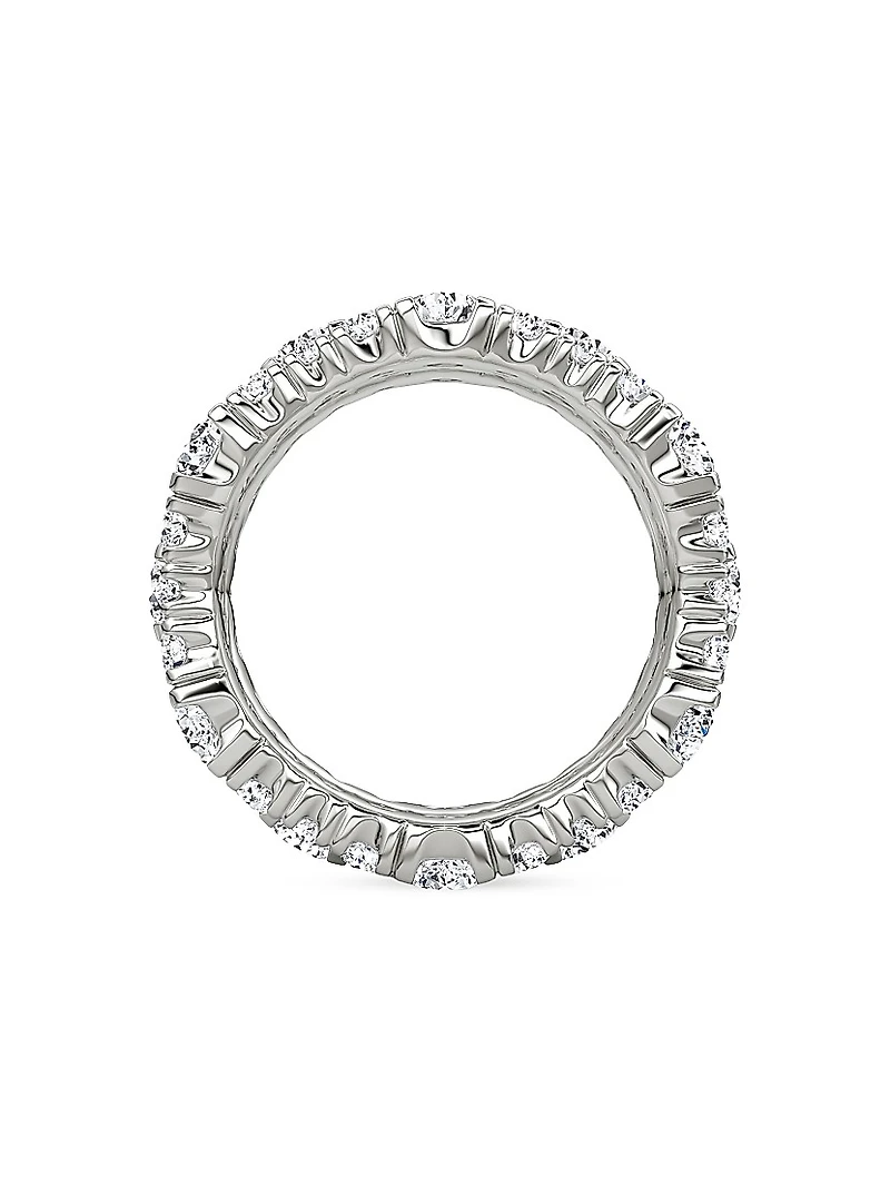 14K White Gold & 4.65 TCW Lab-Grown Diamond Triple-Band Ring