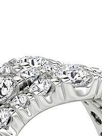 14K White Gold & 4.65 TCW Lab-Grown Diamond Triple-Band Ring