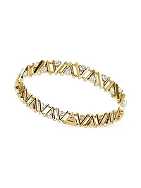 VRAI V 14K Yellow Gold & 5.50 TCW Lab-Grown Diamond Tennis Bracelet