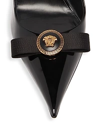 110MM Patent Leather Slingback Pumps