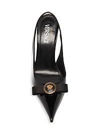 110MM Patent Leather Slingback Pumps