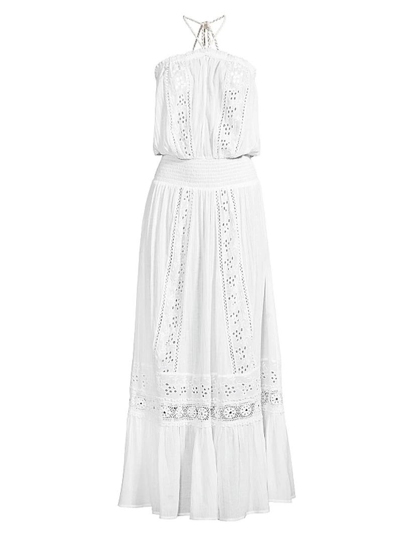 Elyse Cotton Halter Maxi Dress