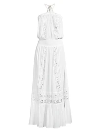 Elyse Cotton Halter Maxi Dress