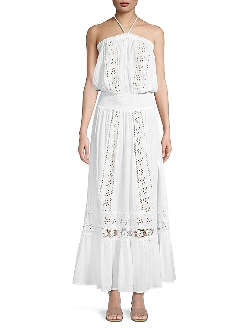 Elyse Cotton Halter Maxi Dress