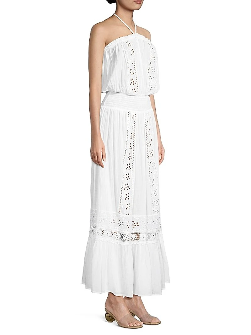 Elyse Cotton Halter Maxi Dress