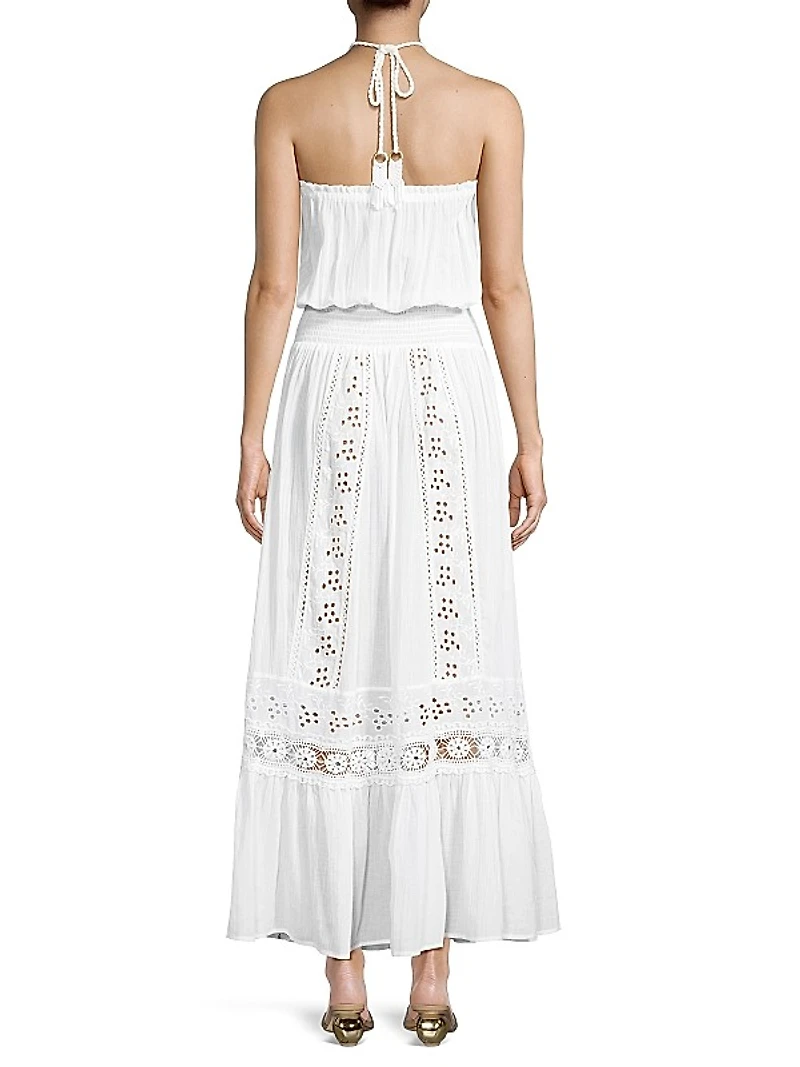 Elyse Cotton Halter Maxi Dress