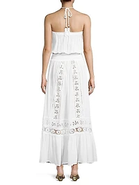Elyse Cotton Halter Maxi Dress