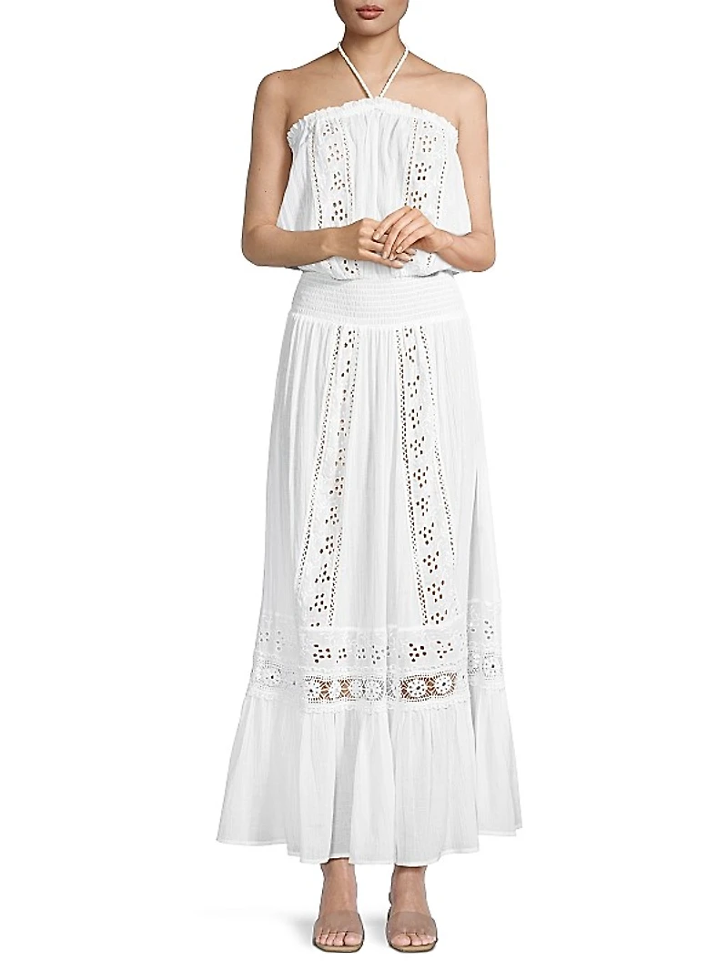 Elyse Cotton Halter Maxi Dress