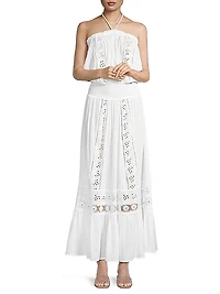 Elyse Cotton Halter Maxi Dress