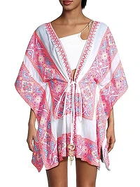 Samira Beaded Cotton Cover-Up Dress