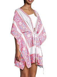 Samira Beaded Cotton Cover-Up Dress