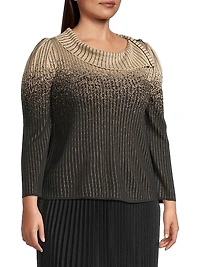 Foldover Knit Blouse