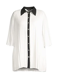 Pleated Collared Shirt
