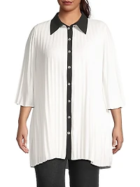 Pleated Collared Shirt
