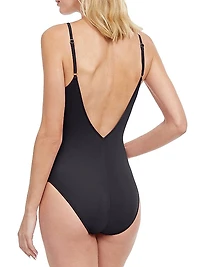 Queen Of Paradise V-Neck One-Piece Swimsuit