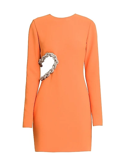 Braided Crystal Cut-Out Minidress