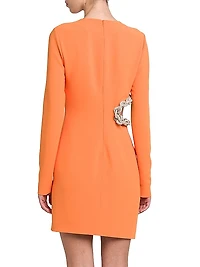 Braided Crystal Cut-Out Minidress