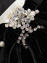 Collins Embellished Velvet Corset Minidress