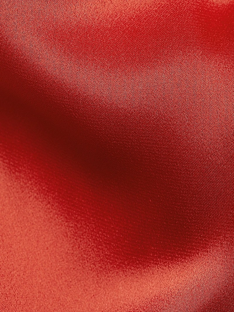 Satin High-Rise Belted Trousers