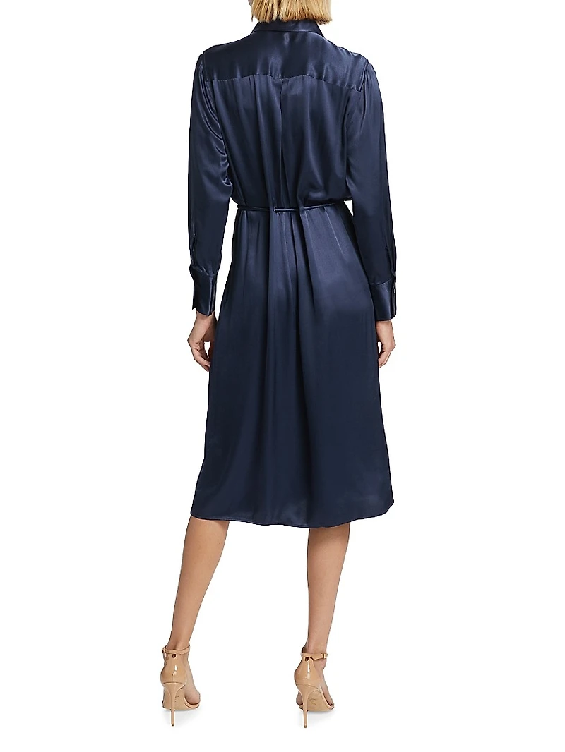 Anina Satin Shirtdress