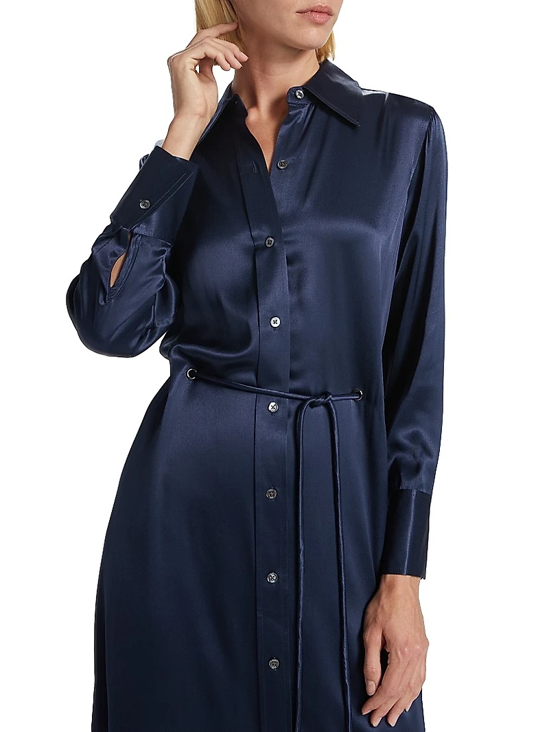 Anina Satin Shirtdress