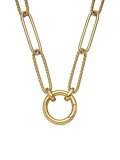 DY Madison Elongated Chain Necklace 18K Yellow Gold